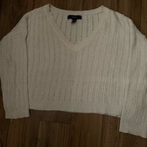 white cropped sweatshirt ( super soft )